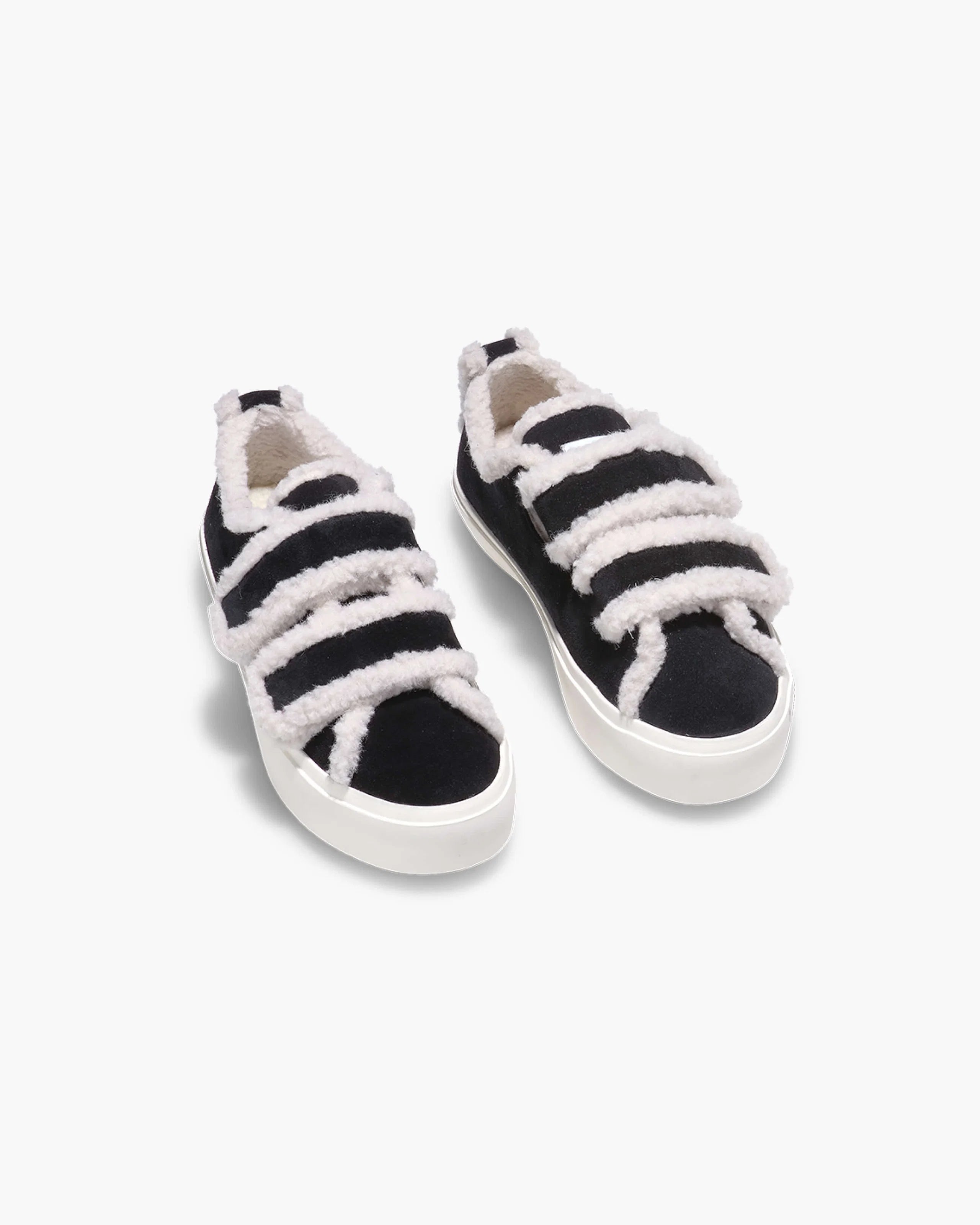 INUIKII - Shearling Low Velcro Black