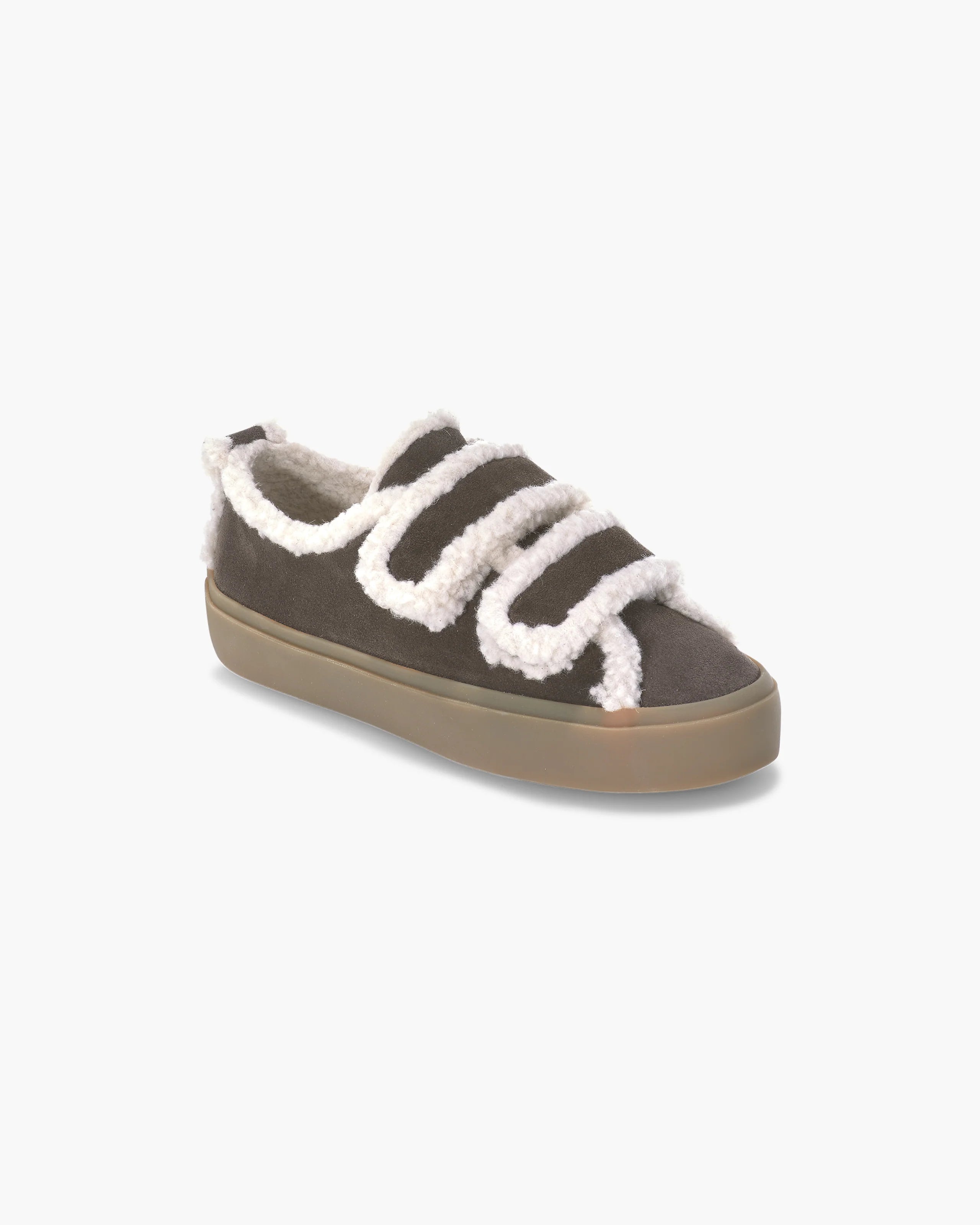 INUIKII  Low Velcro Dark Brown Sneaker