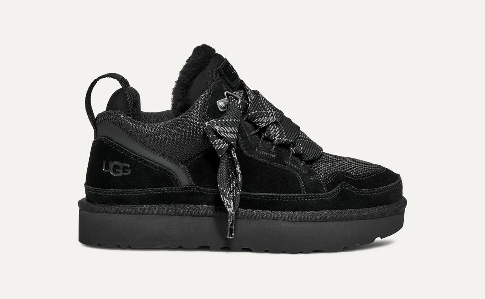 UGG Lowmel Sneaker Schwarz– nachhaltiger Damen Sneaker aus Wildleder und Mesh