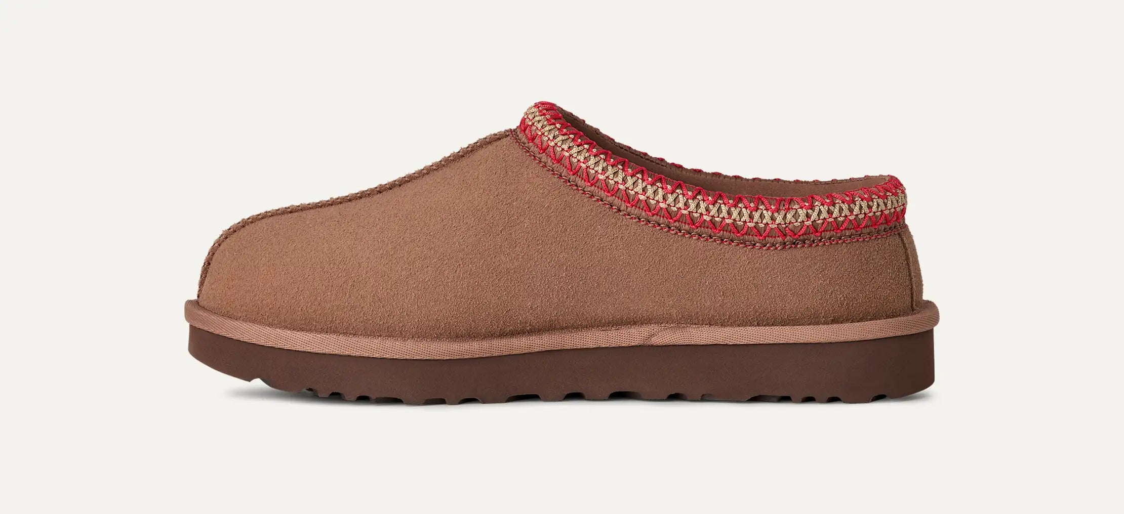 UGG Tasman II Hausschuh in Braun seitliche Ansicht – bequeme Damen Slipper