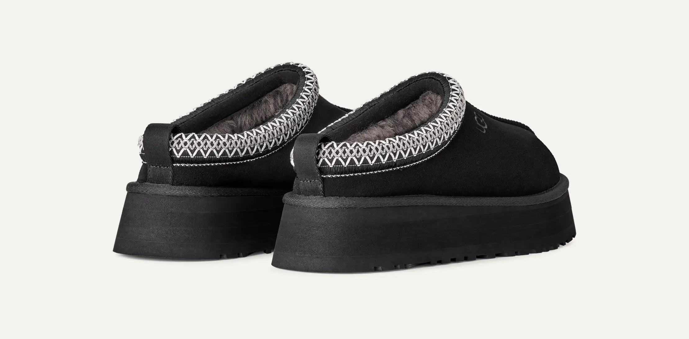 UGG® Tazz II Schwarz– Fersen Ansicht 
