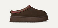 UGG Tazz II – Suede-Slipper mit Lammfell-Futter in Dunkelbraun