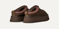 UGG Tazz II – Suede-Slipper mit Lammfell-Futter in Dunkelbraun Hintenansicht