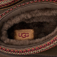 UGG Tazz II – Suede-Slipper mit Lammfell-Futter in Dunkelbraun warme Hausschuhe