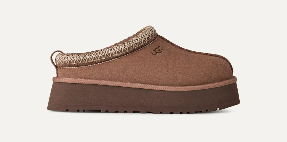 UGG® Tazz II – Suede-Slipper mit Lammfell-Futter in Braun