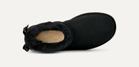 Warme Lammfell Winterschuhe gefüttert in Schwarz