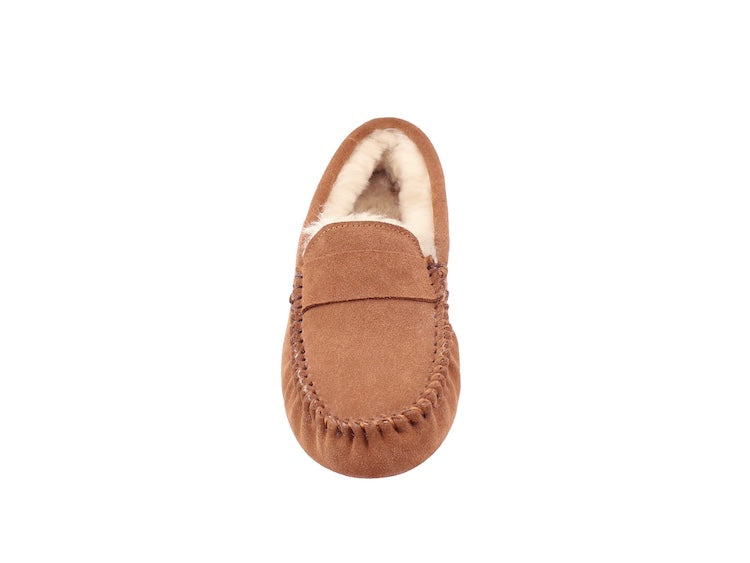 Lammfell Mokassin Camel