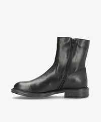 Shoedesign Copenhagen MATTIE Damenstiefel Schwarz Leder mit Reisverschluss