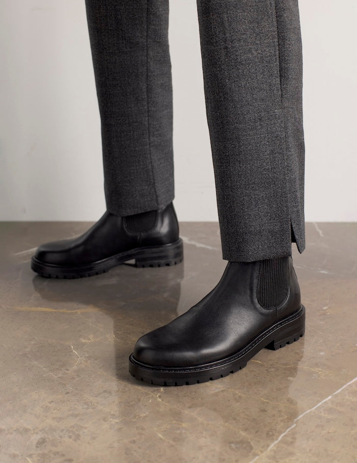 Angulus - Chelsea Boot with Elastic Glattleder