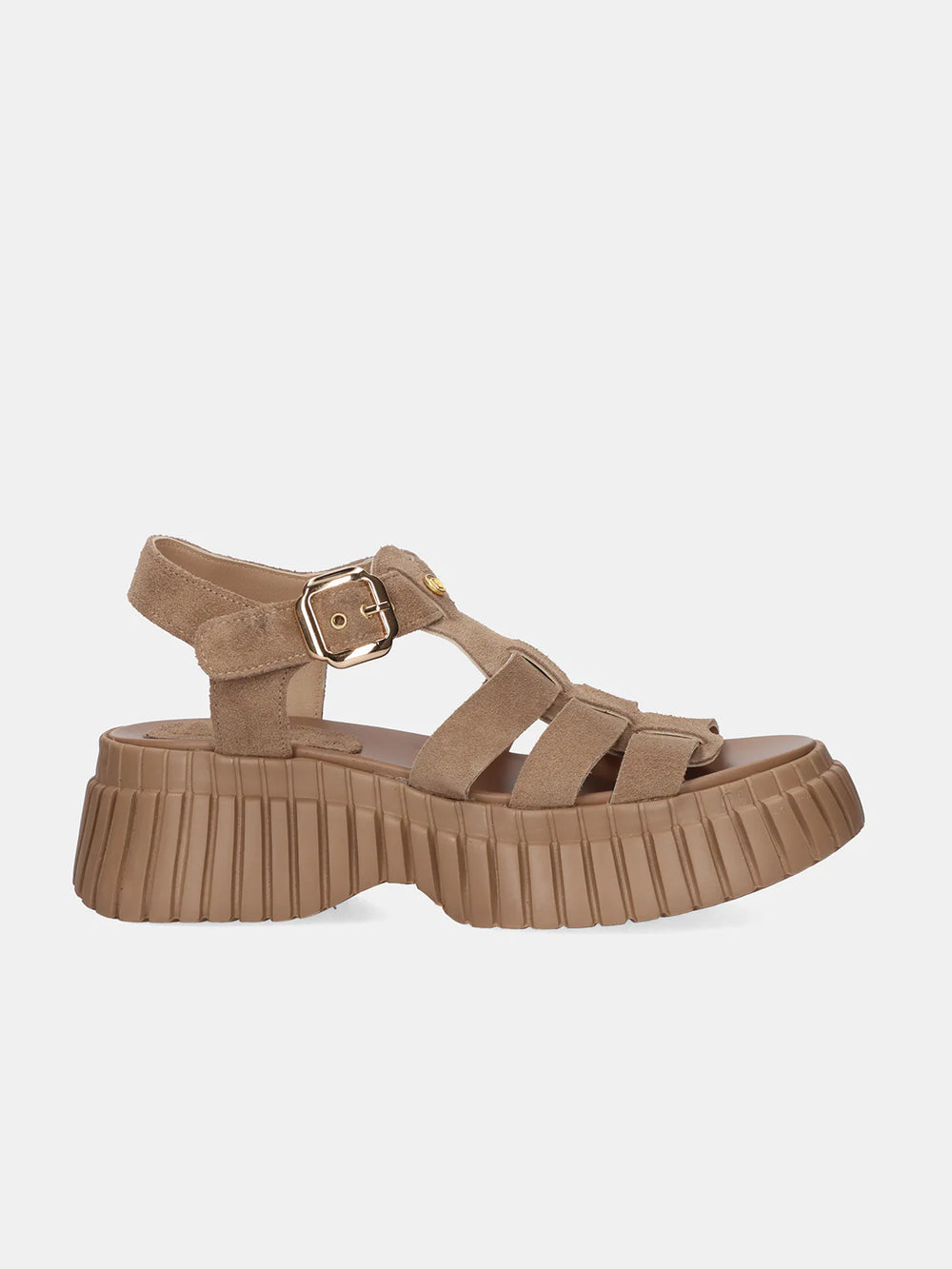 Tsakiris Mallas Sommer Sandalen mit Plateausohle in Beige