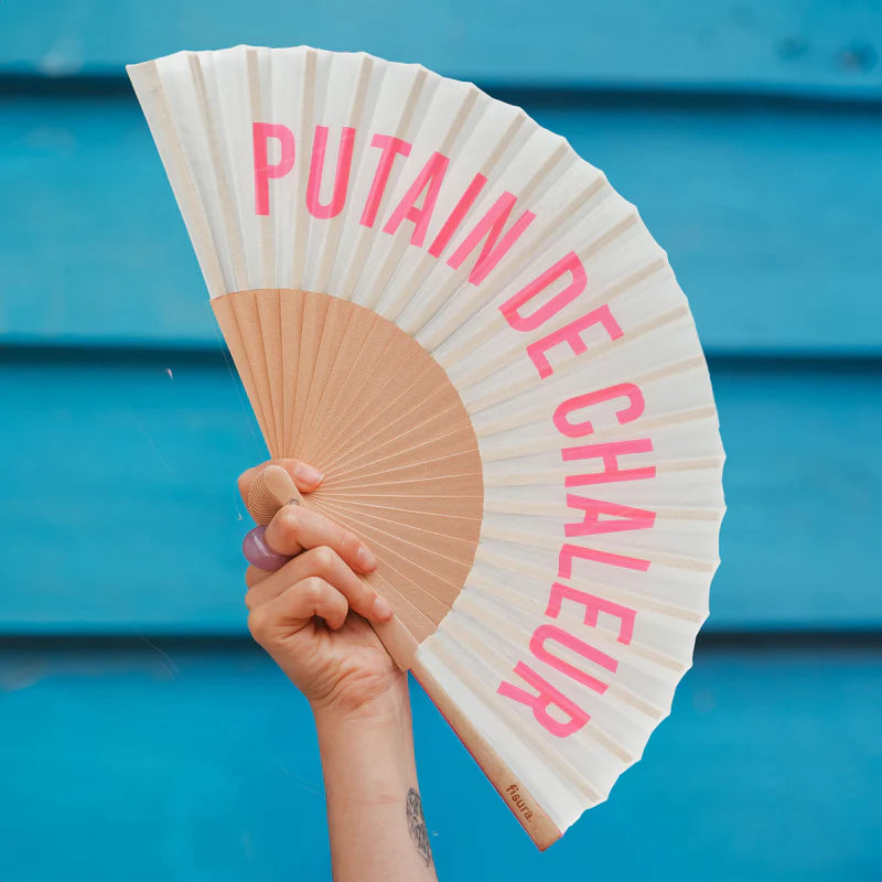 Fächer "Putain de chaleur"