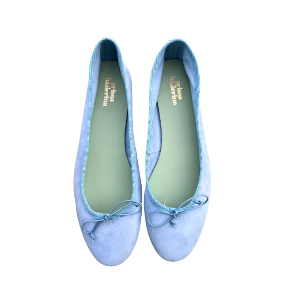 Weiche Wildleder Ballerinas in Hellblau