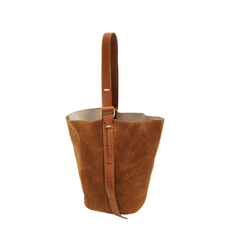 Stylische Beuteltasche aus Leder verstellbarer Riemen