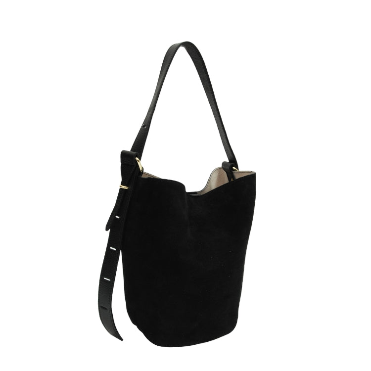 Beuteltasche Leder Schwarz