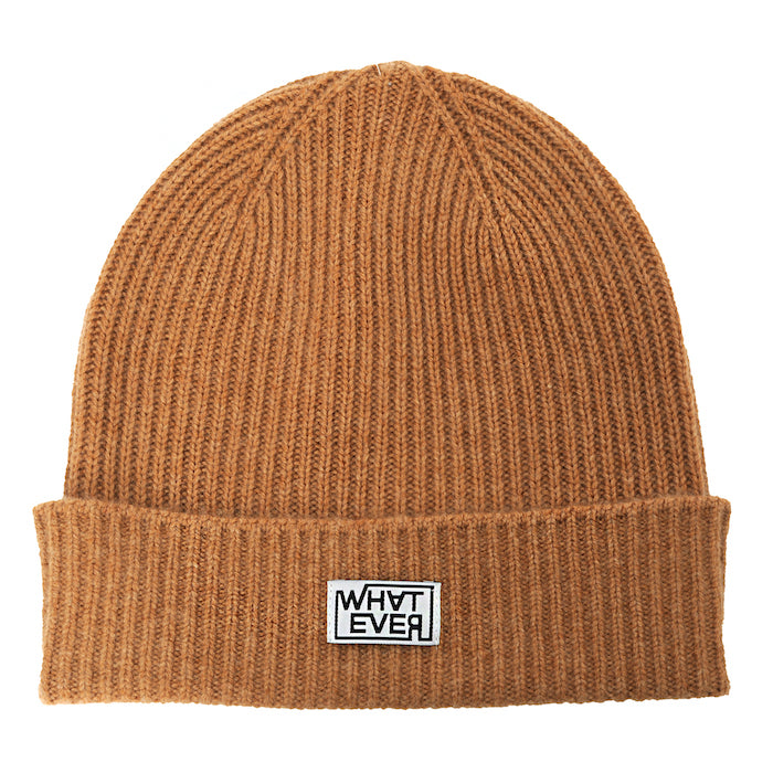 "What Ever" Kaschmir-Merinowolle-Beanie Camel