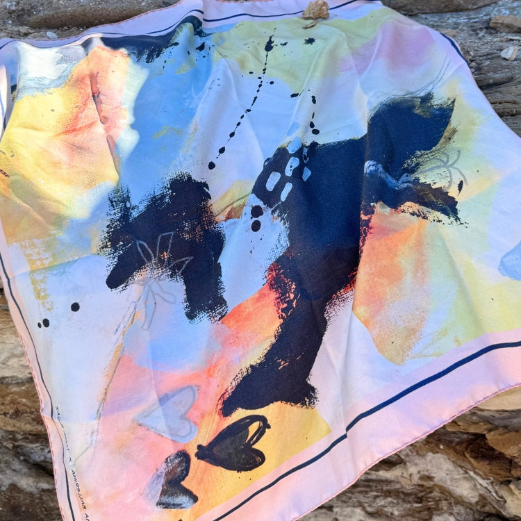 Love – Silk Foulard by Tania Bisaz × Prima Ballerina