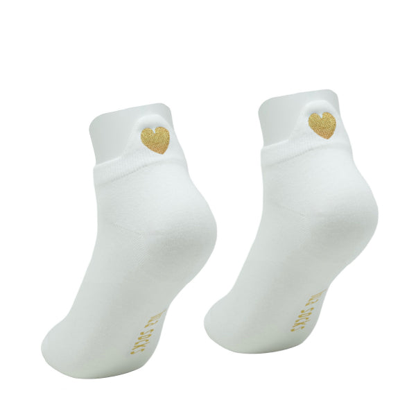 Sneakersocken Lua mit Herz Gold