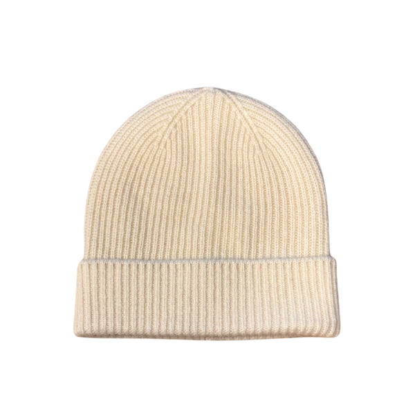 Kaschmir Beanie Creme Weiss