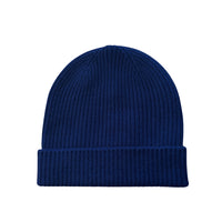 Kaschmir Beanie Navy Blau