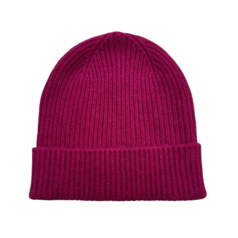 Kschmir Merino Mützen in Aubergine - warm und weich für den Winter