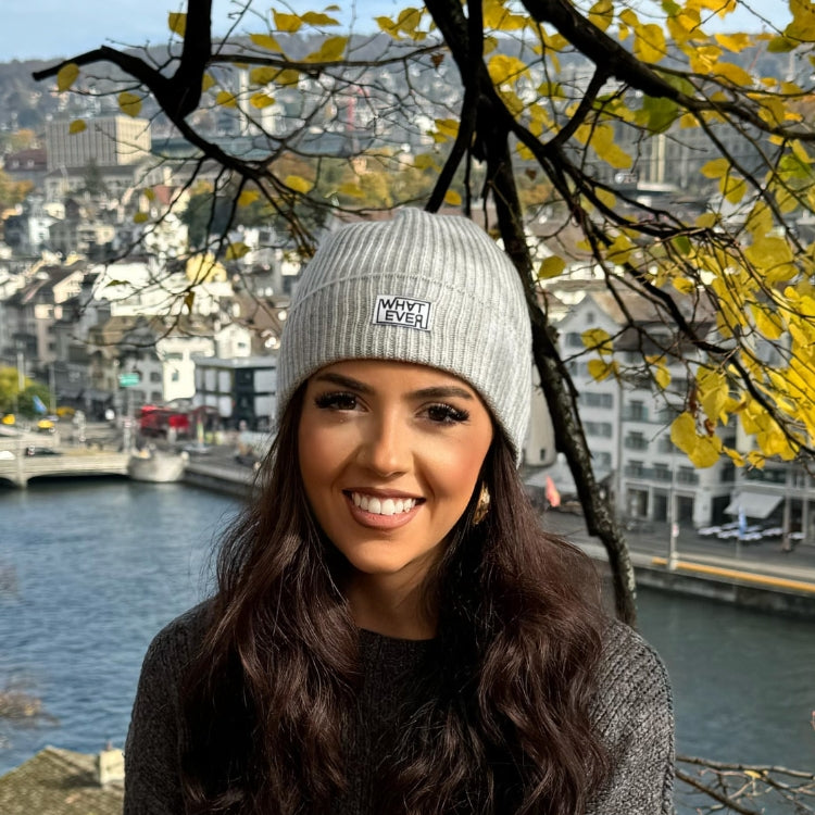 Kaschmir Merino Beanie Farbe Grau