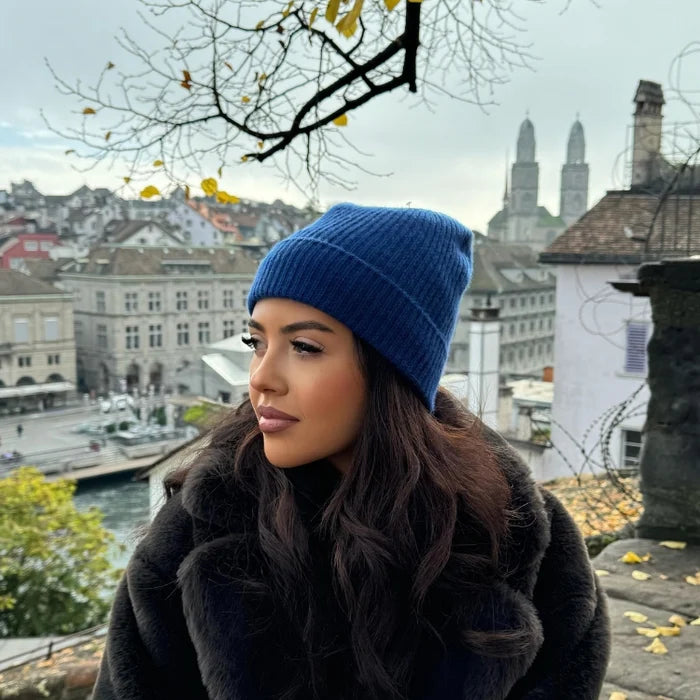 Kaschmir-Beanie Navy