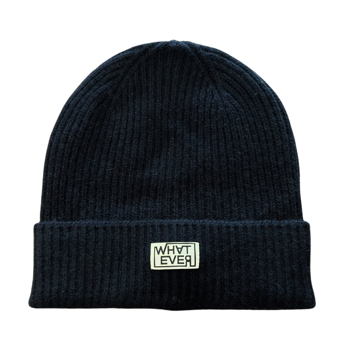 Kaschmir Merino Beanie Schwarz