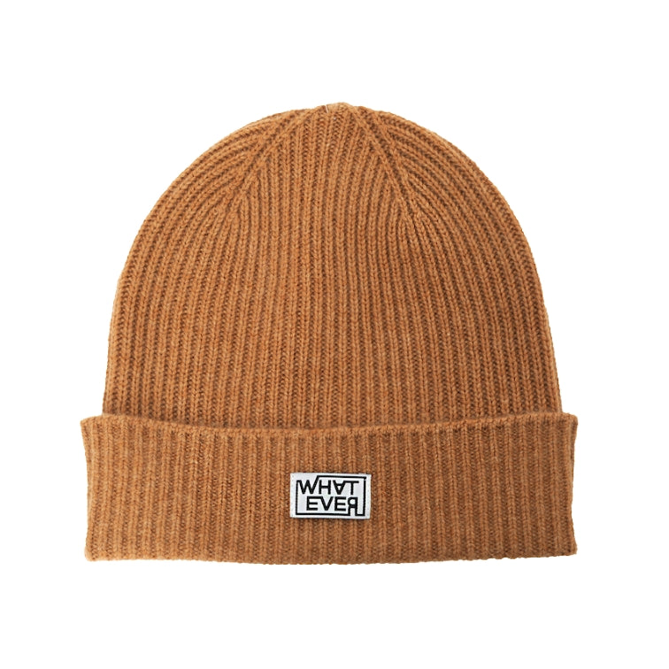 "What Ever" Kaschmir-Merinowolle-Beanie Camel