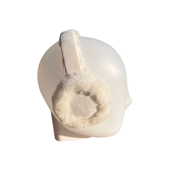 Ohrenwärmer Lammfell Weiss