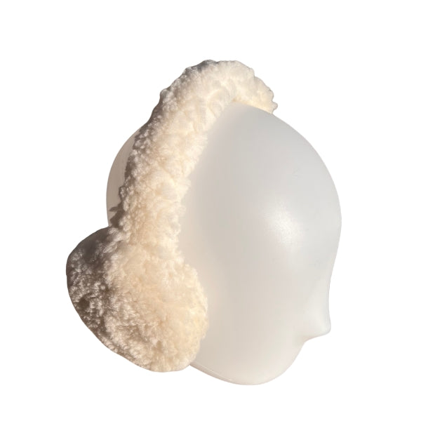 Ohrenwärmer Teddy Lammfell Weiss