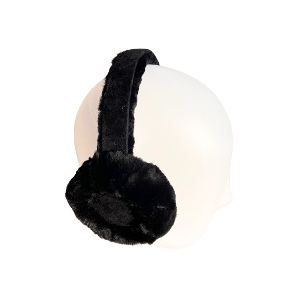 Lammfell Ohrenwärmer Schwarz 6