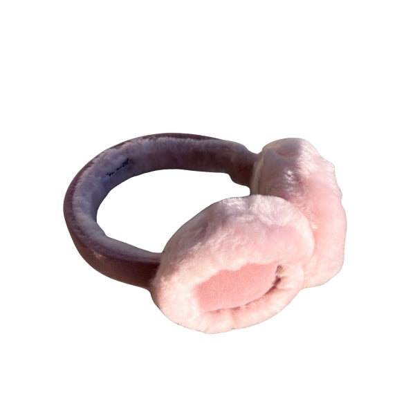 Ohrenwärmer Lammfell Rosa