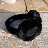 Lammfell Ohrenwärmer Schwarz 5