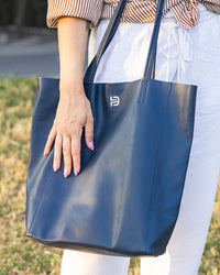 Ledertasche Schwarz