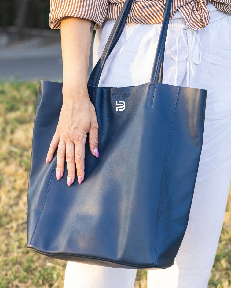 Ledertasche Schwarz