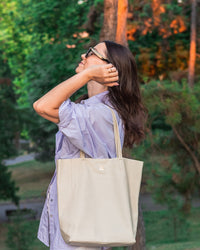 Tote Bag Leder Weiss