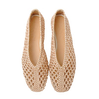 Geflochtene Ballerinas in Gold
