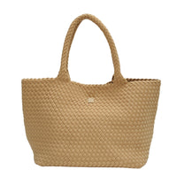 Grosse Neopren Flechttasche in Beige