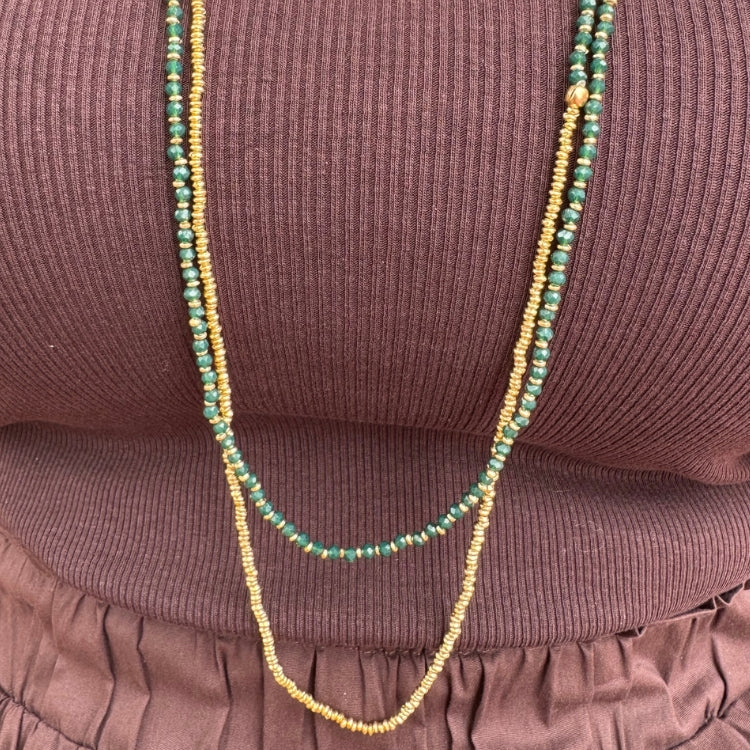 Halskette "Perla" Verde Oro