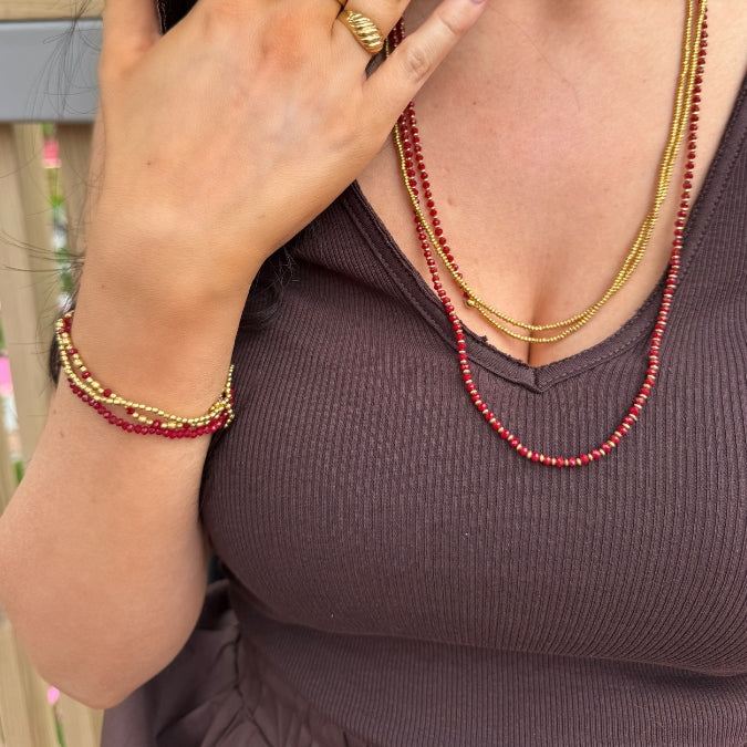 Armband "Perla" Verde Rosso