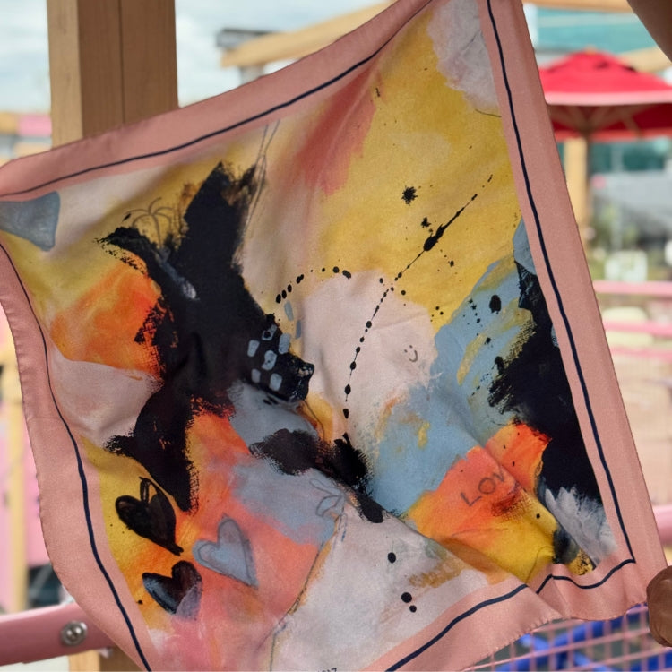 Love – Silk Foulard by Tania Bisaz × Prima Ballerina