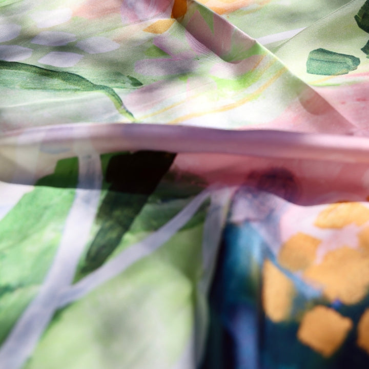 Flower Garden – Silk Foulard by Tania Bisaz × Prima Ballerina