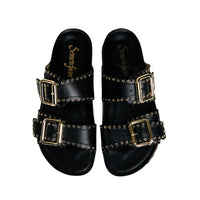 Semerdjian Sandalen Leder Schwarz Birkenstock Style