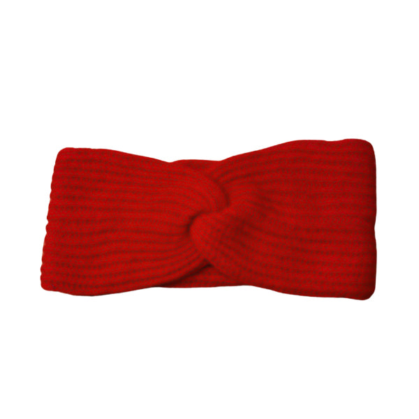 Kaschmir-Merinowolle-Stirnband Rot