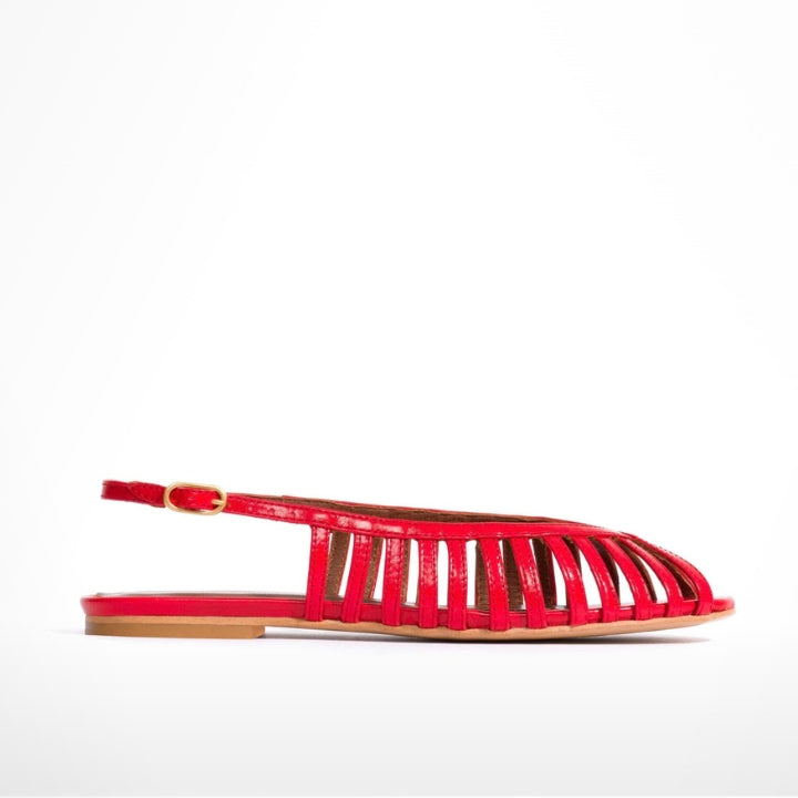 Riemen Sandalen aus leder Rot