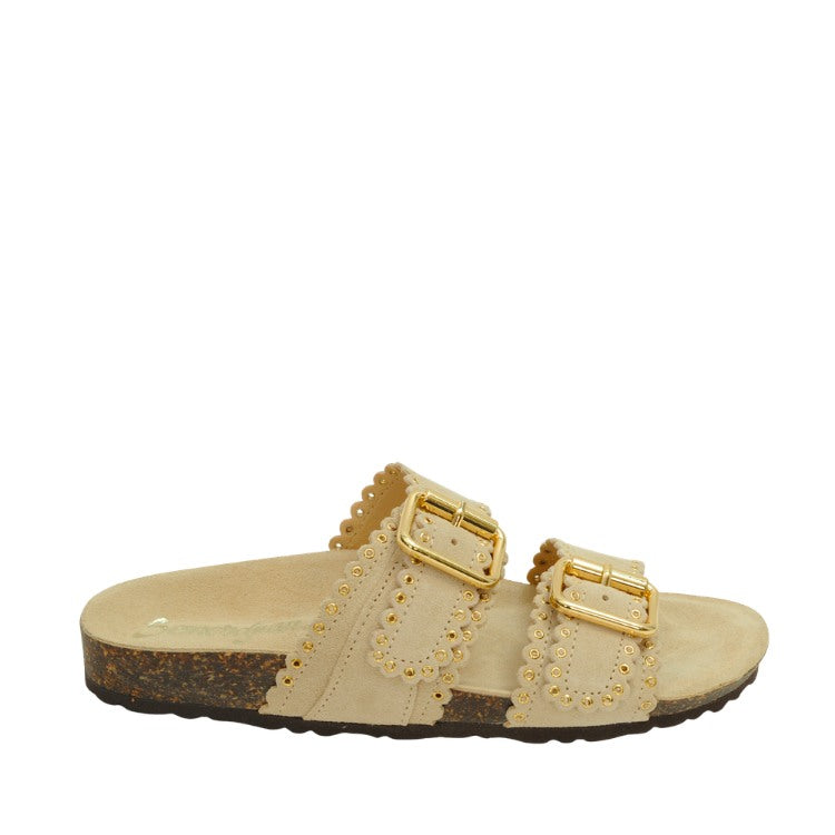Semerdjian Sandalen Wildleder Beige in Birkenstock Style