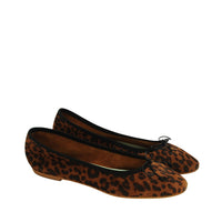 Lederballerinas mit Leopardenmuster