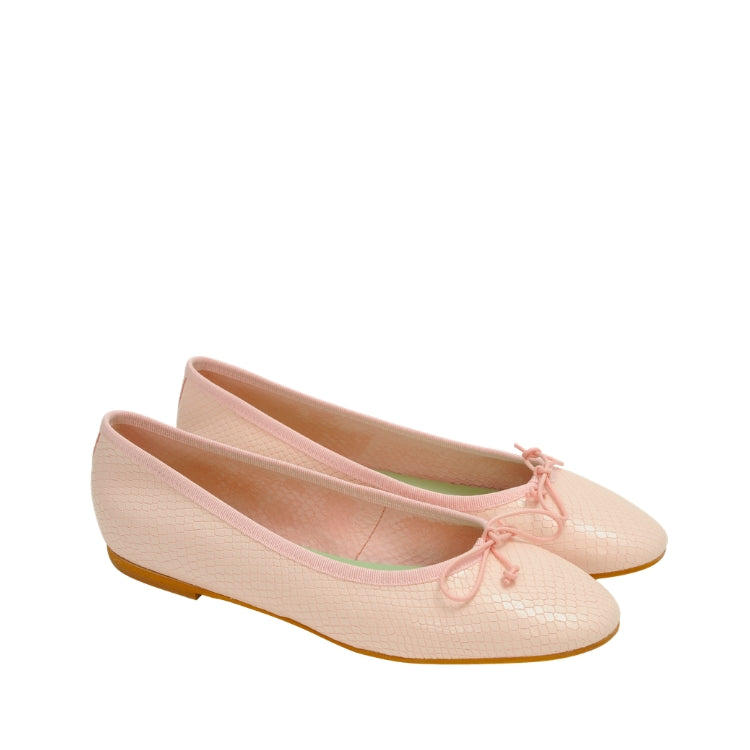 Ballerinas mit Schlangenmuster Rosa