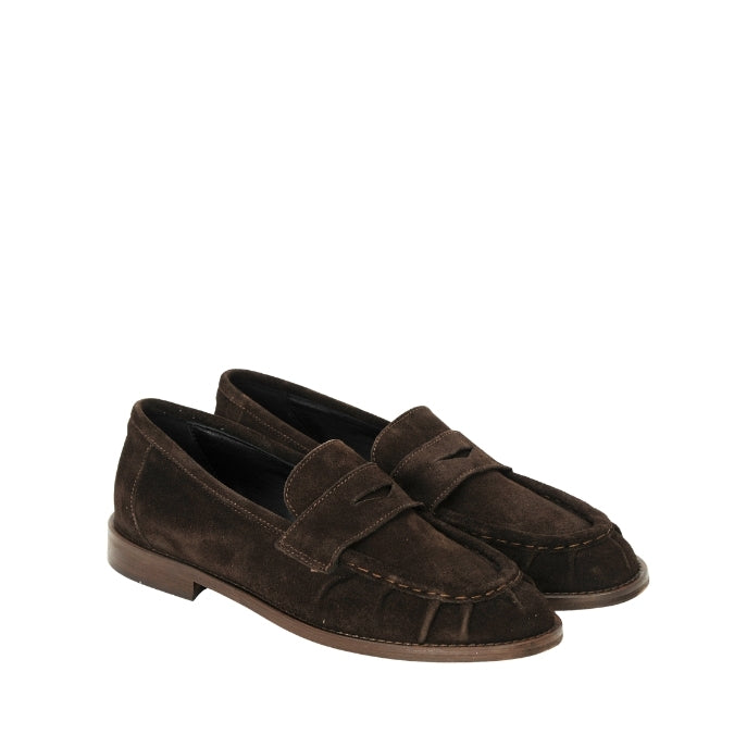 Prima Ballerina - Penny Loafer Wildleder Braun