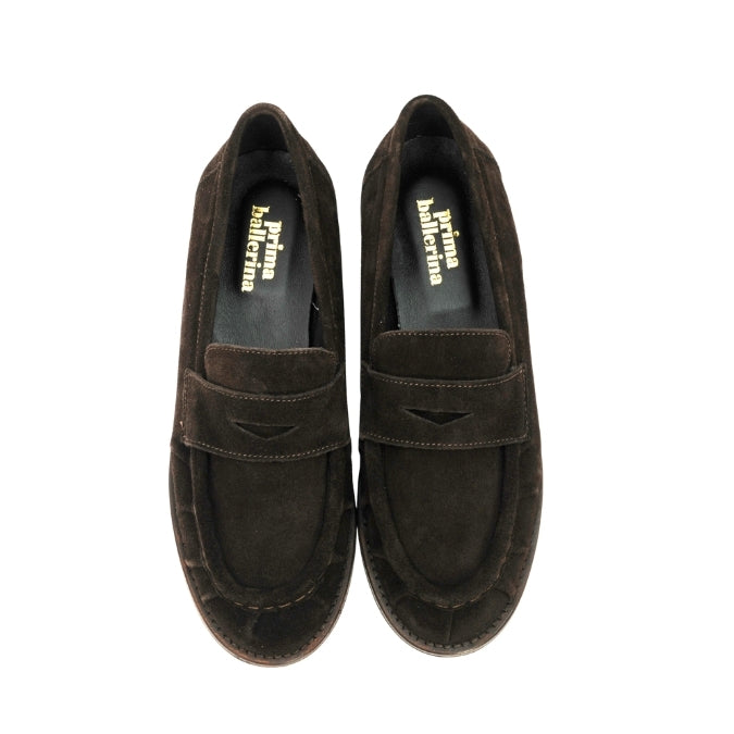 Prima Ballerina - Penny Loafer Wildleder Braun